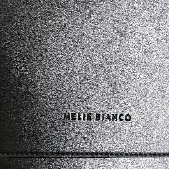 Melie Bianco Black Cecilia Saddle Large Tote Bag - Picture 12 of 14